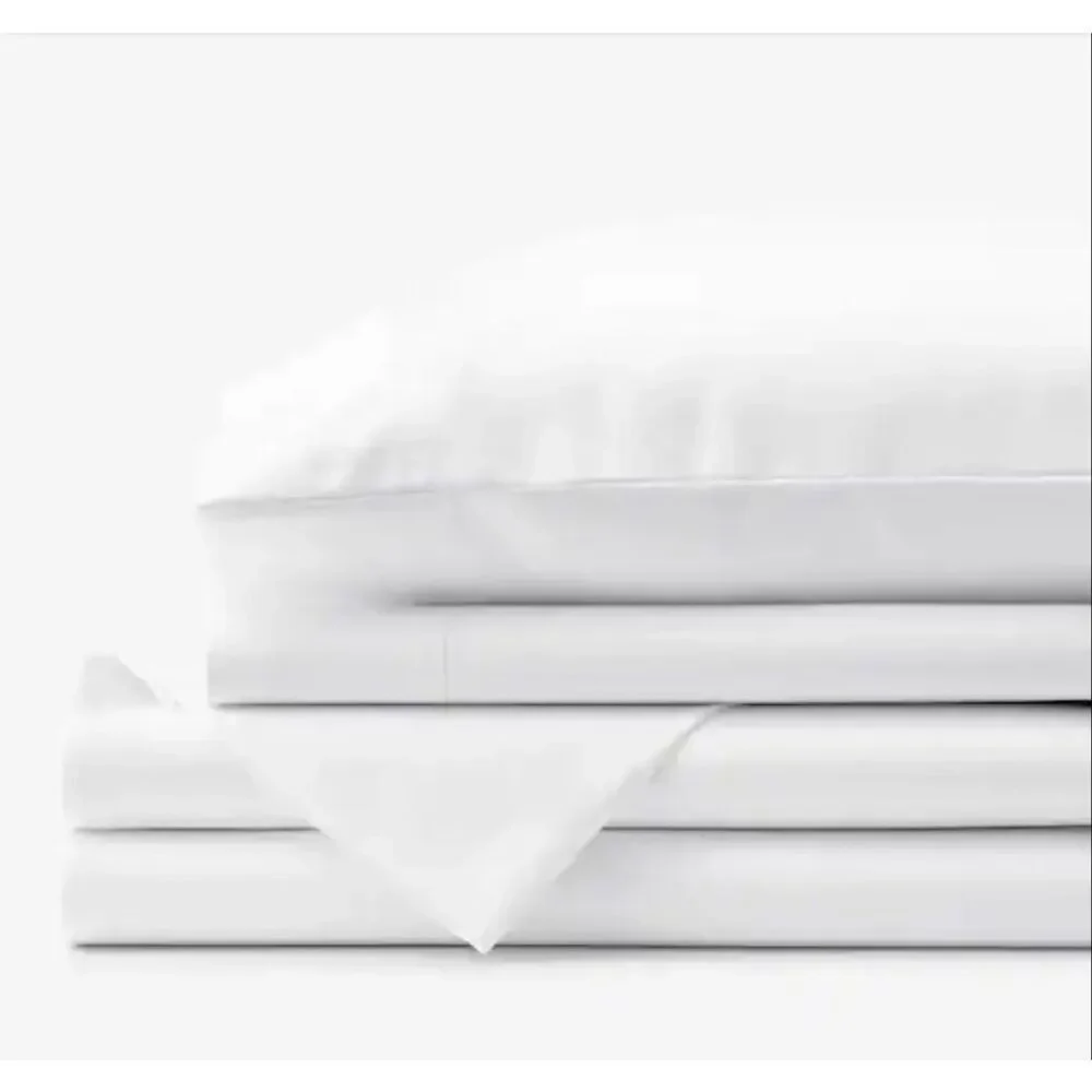 Company Store Legends Hotel Cotton Wrinkle-Free White Sateen Twin XL Sheet Set